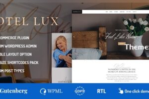 Hotel Lux v1.2.7 – 度假村和酒店 WordPress 主题
