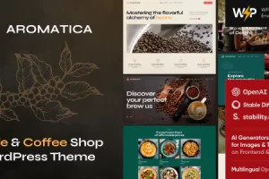 Aromatica v1.2 – 咖啡馆和咖啡店 WordPress 主题