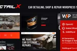 DetailX v1.6.0 – 汽车美容、商店和维修 WordPress 主题