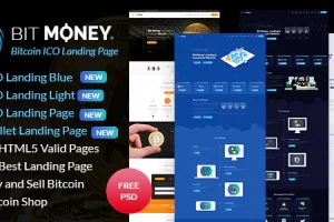 Bit Money v2.1 – 比特币加密货币 ICO 登陆页面 HTML 模板