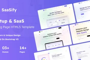 Saasify – 启动和 SaaS 登陆页面 HTML5 模板