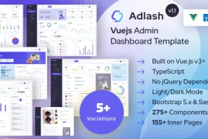 Adlash v1.1 -Vuejs 管理仪表板模板