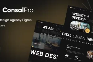 ConsalPro – 网页设计机构 Figma 模板