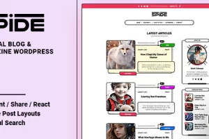 Spide v1.0.4 – 个人博客和杂志 WordPress 主题