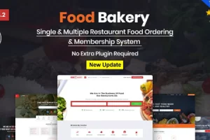 FoodBakery v4.5 – 食品配送餐厅目录 WordPress 主题