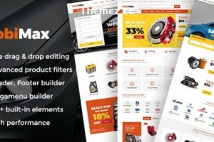 Mobimax v5.6 – 汽车配件 WordPress 主题 + WooCommerce 商店