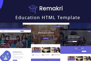 Remakri – 教育课程 HTML 模板