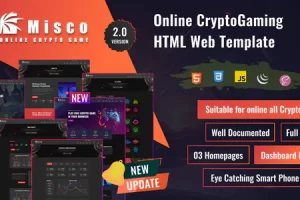 Miscoo v2.0 – 在线加密游戏 HTML 模板