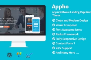 Appho v1.3 – 应用程序和软件登陆页面 WordPress 主题