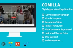 Comilla v1.6 – 数字机构一页 WordPress 主题