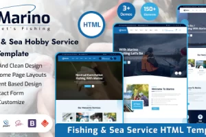 Marino – 钓鱼和海洋爱好 HTML 模板