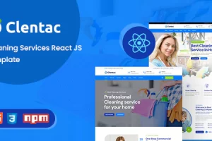 Clentac – 清洁服务 React JS 模板