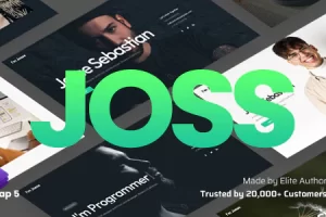 Joss – 个人作品集简历简历一页模板