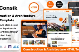 Consik – 建筑与建筑 HTML 模板