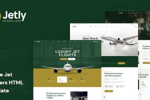 Jetly – 私人飞机包机 HTML 模板