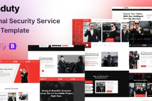 Onduty – 安全服务 HTML 模板