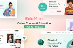 Edumim – 教育和在线课程 Vue Js 模板