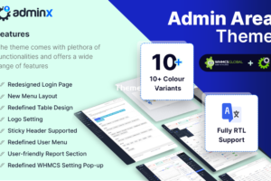 Adminx v1.0.5 – WHMCS 管理主题和模板
