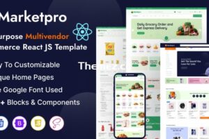 MarketPro – 电子商务多供应商 React JS 模板多用途