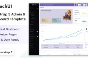 TechUi-Bootstrap 5 管理与仪表板 UI 套件