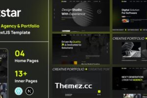 Xstar – 创意机构和作品集 React NextJS 模板
