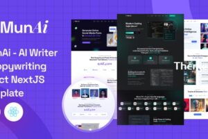 MunAi – AI 作家和文案 React NextJS 模板