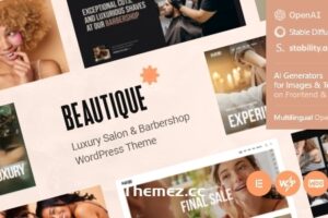 Beautique v1.1.0 – 豪华沙龙和理发店 WordPress 主题