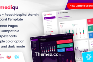 Mediqu v2.0 – 医院 React 管理仪表板模板