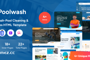 Poolwash – 泳池清洁和服务 HTML 模板