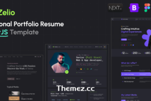 Zelio – 个人作品集 NextJS React 模板