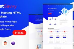 HostSavvy – 网站托管 HTML 模板