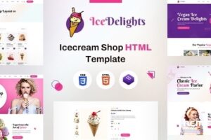 IceDelights-冰淇淋店 HTML 模板