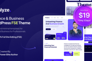 Finalyze v1.0.0 – 金融与商业全站编辑 WordPress 主题