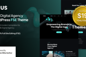 Pirus v1.0 – Dark Digital Agency FSE WordPress 主题