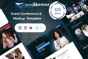 Envens – React NextJS 活动、会议和聚会模板