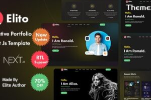 Elito – 创意作品集 Nextjs 模板