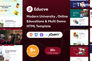 Educve – 大学、在线课程和多演示教育 HTML 模板