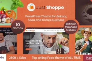 Justshoppe v12.6-Elementor蛋糕烘焙WordPress主题