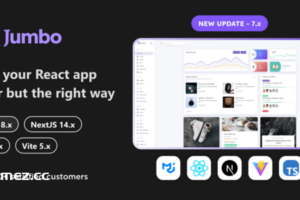 Jumbo v7.3 – React Admin Template, React 18, MUI 5, NextJS 14, TS
