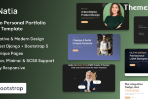 Natia-Django 5个人作品集模板