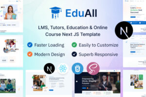 EduAll-教育和在线课程LMS导师React Next JS模板