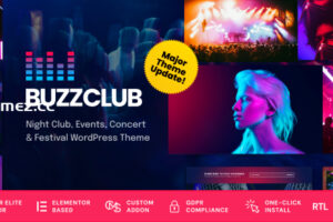 Buzz Club v2.0.4-夜总会、DJ和音乐节活动WordPress主题