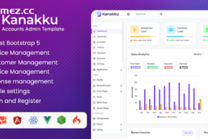 Kanakku v2.0.4-带有RTL的销售、发票和账户管理模板（HTML5、React、Laravel、Vue、Angular）