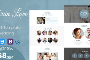 Twain Love-响应式HTML5婚礼模板