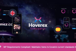 Hoverex v1.5.10-加密货币和ICO WordPress主题+西班牙语