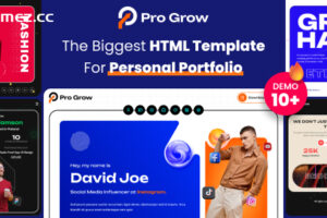 Pro Grow-个人作品集简历HTML模板