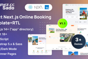 Sado v1.1-在线预订React Nextjs 14+模板