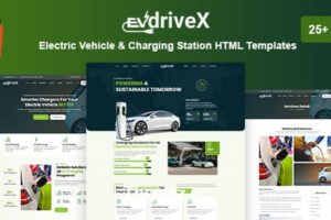 EVdriveX-电动汽车和充电站HTML模板
