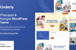 Kinderly v1.0.0–儿童治疗师和心理学家FSE WordPress主题