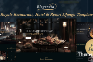 Elegencia -皇家餐厅、酒店和度假村Django 5模板